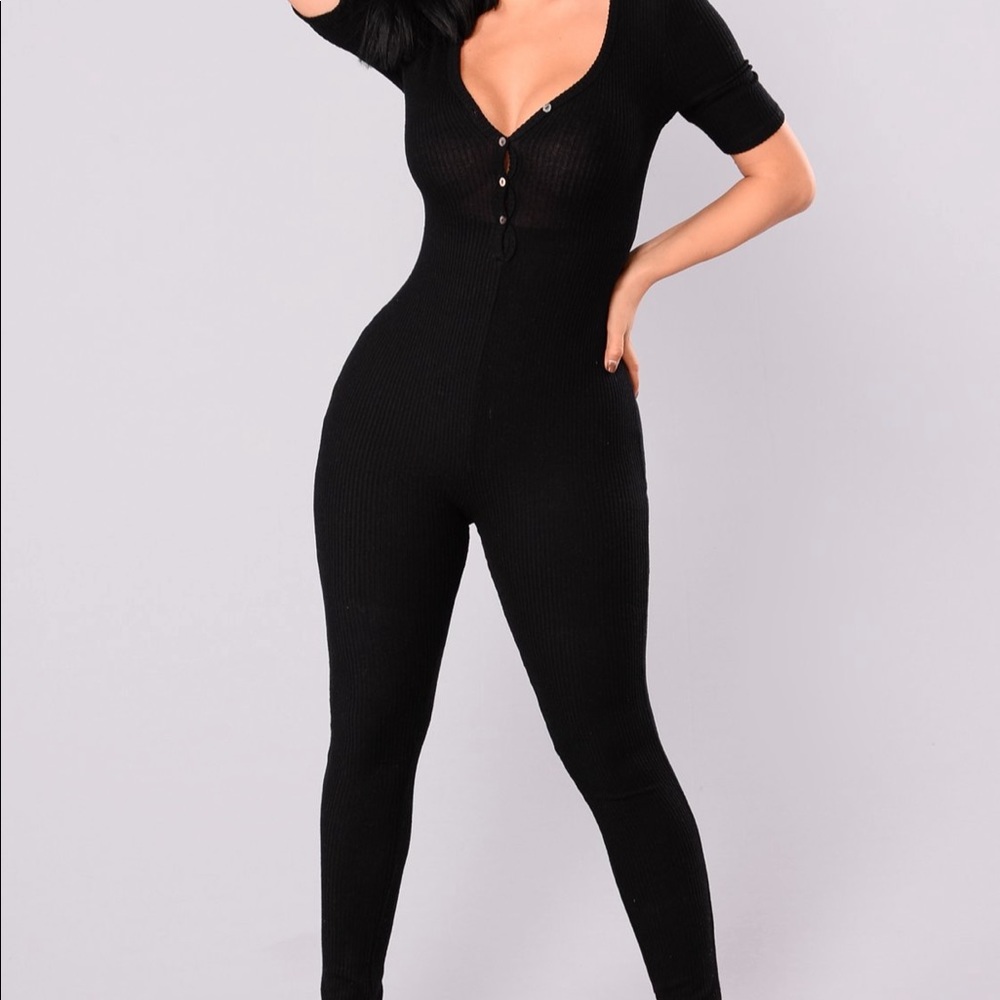 Fashion Nova XL Henley Jumpsuit